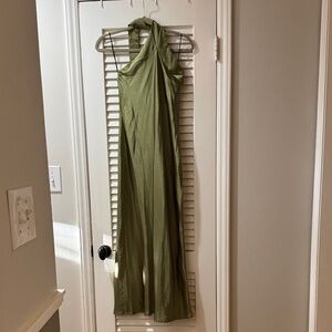Petal & Pup One Shoulder Olive Dress